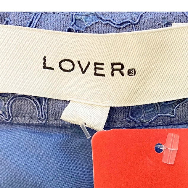 LOVER Blue Long Lace Pencil Skirt