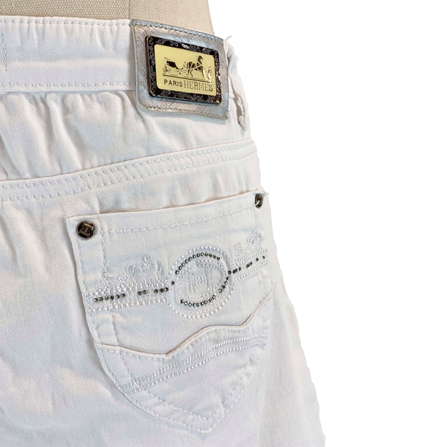 Hermes - White Denim Shorts