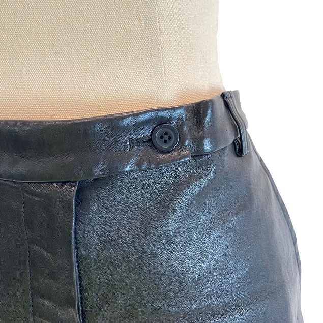 SCANLAN & THEODORE Black Leather Shorts