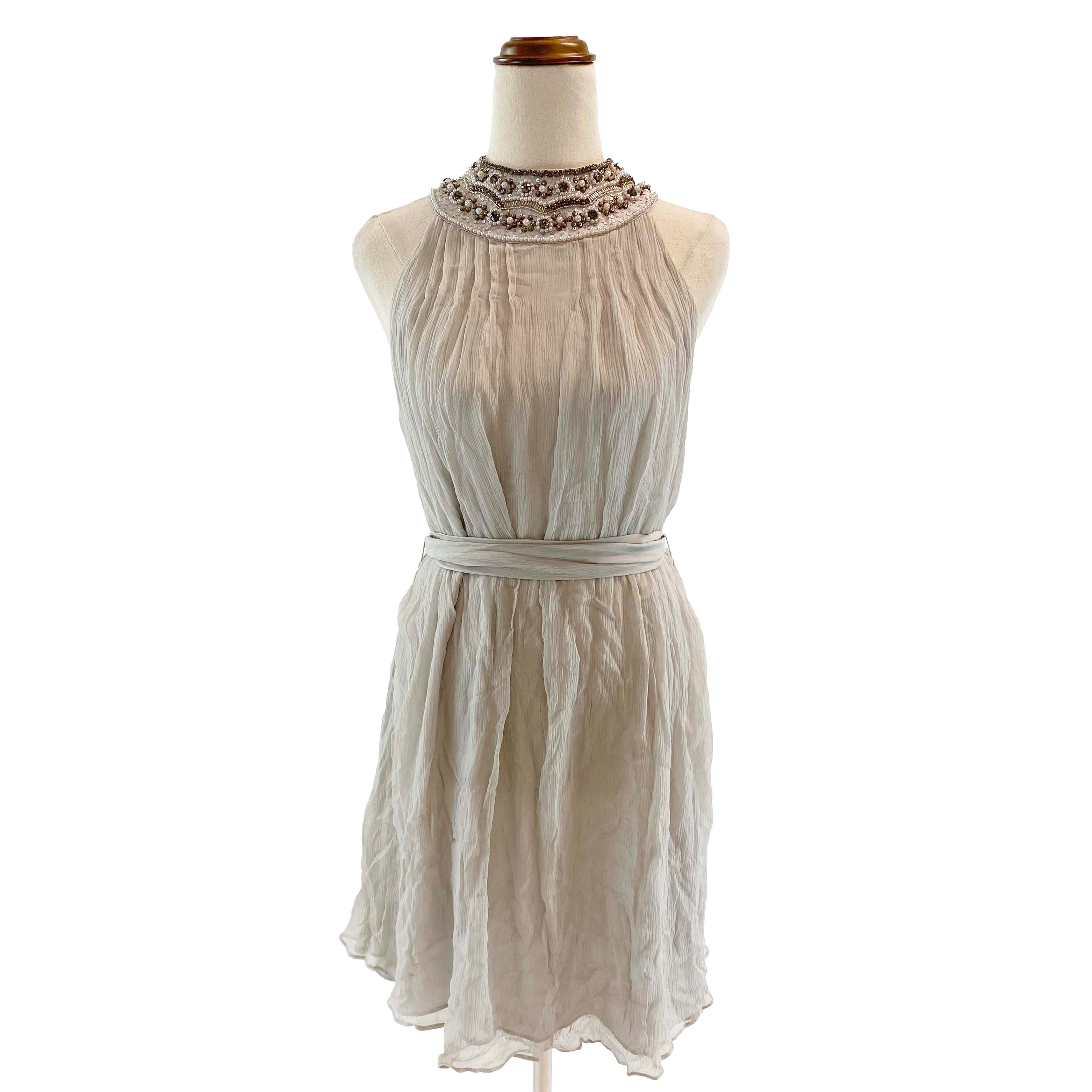 KACHEL Halter Cream Dress