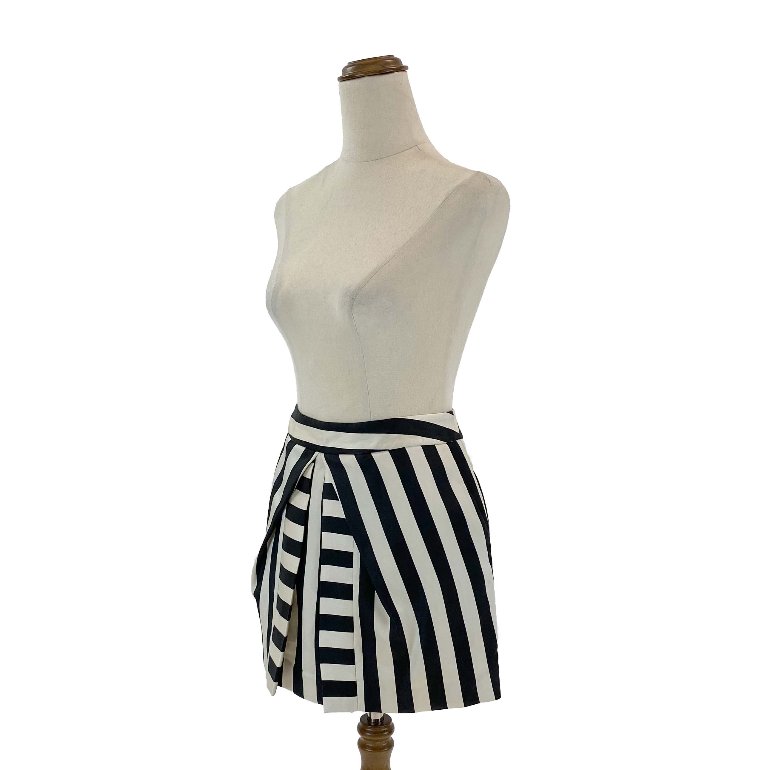 SASS & BIDE Striped Black/Beige Skirt