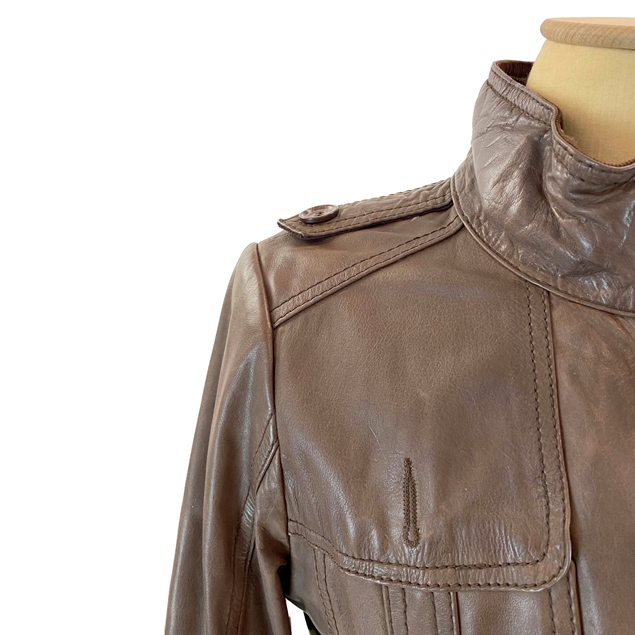 SHADIVARIUS Brown Leather Jacket