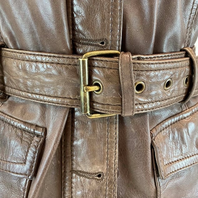 SHADIVARIUS Brown Leather Jacket