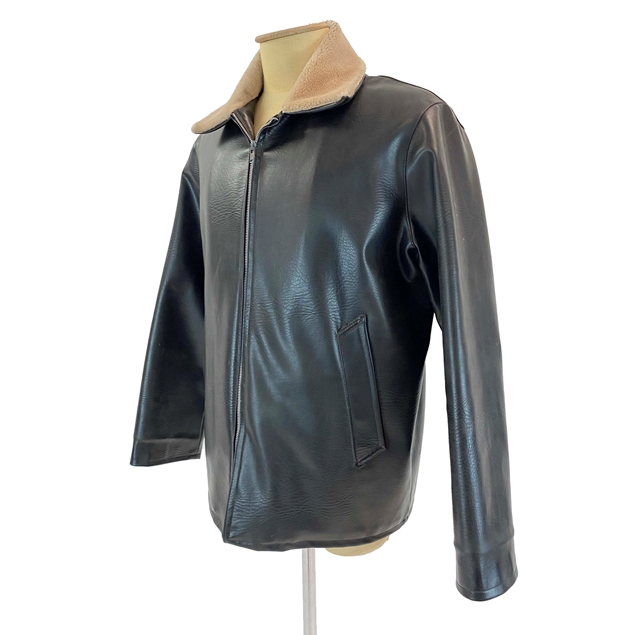 BENTELY Leather Fur Trim Bomber Jacket