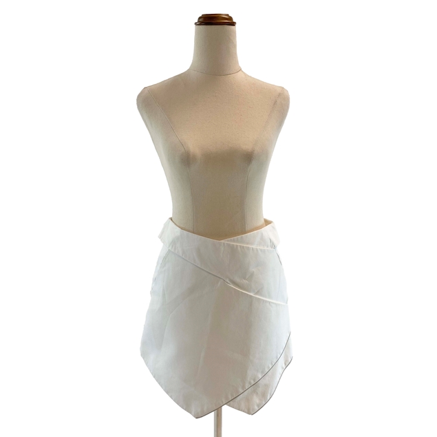 DION LEE White Zipper Skirt