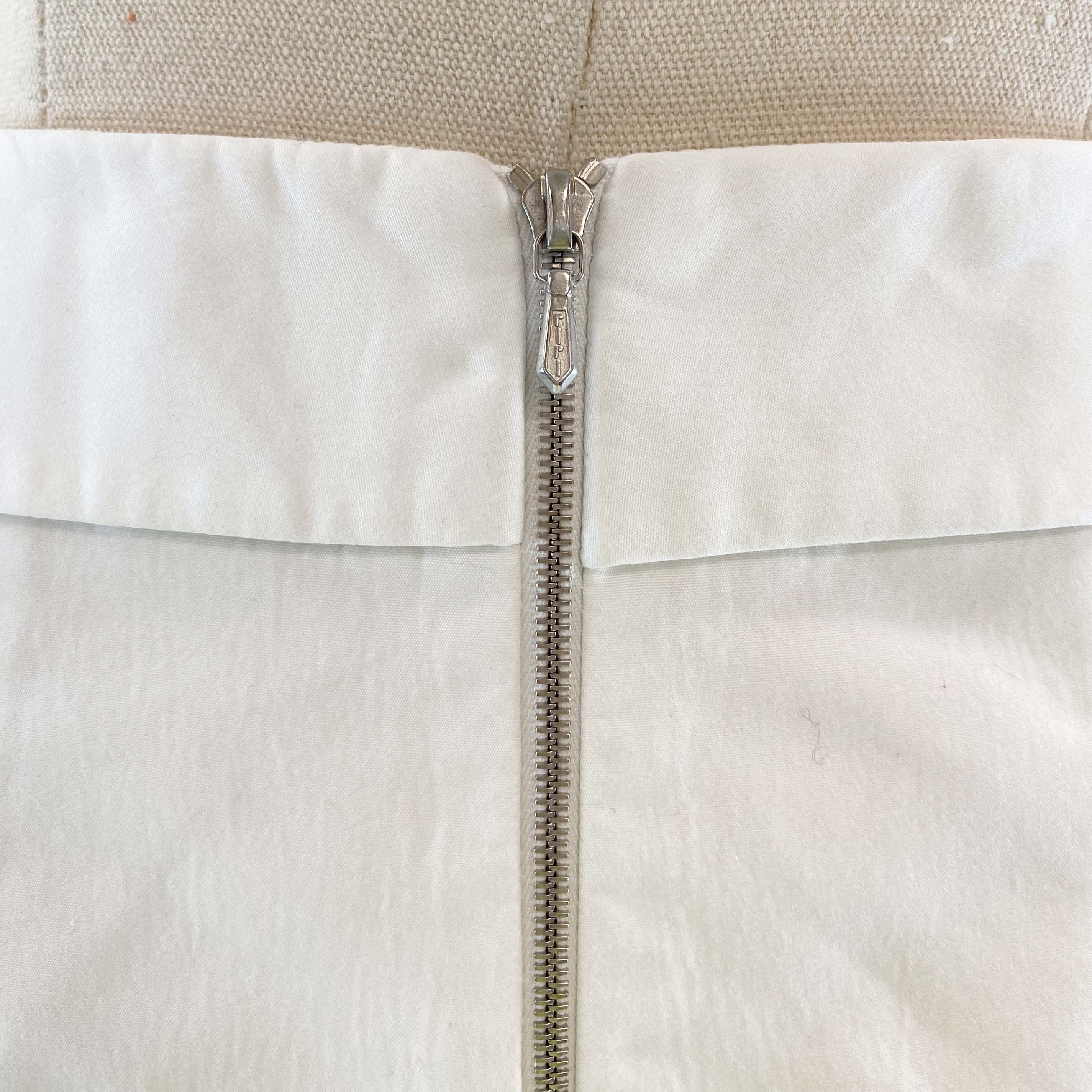 DION LEE White Zipper Skirt