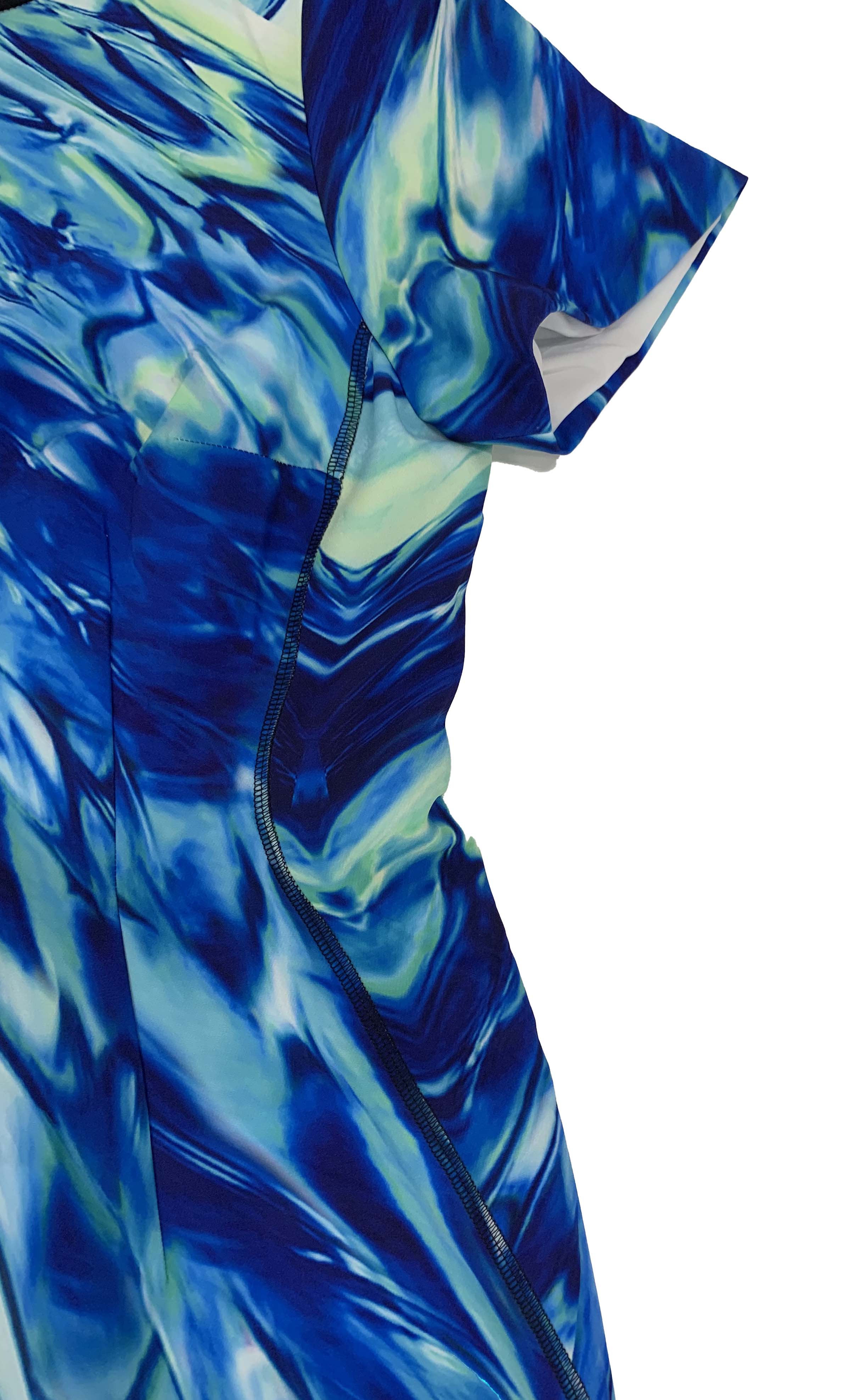 SPEZIALE blue and green dress