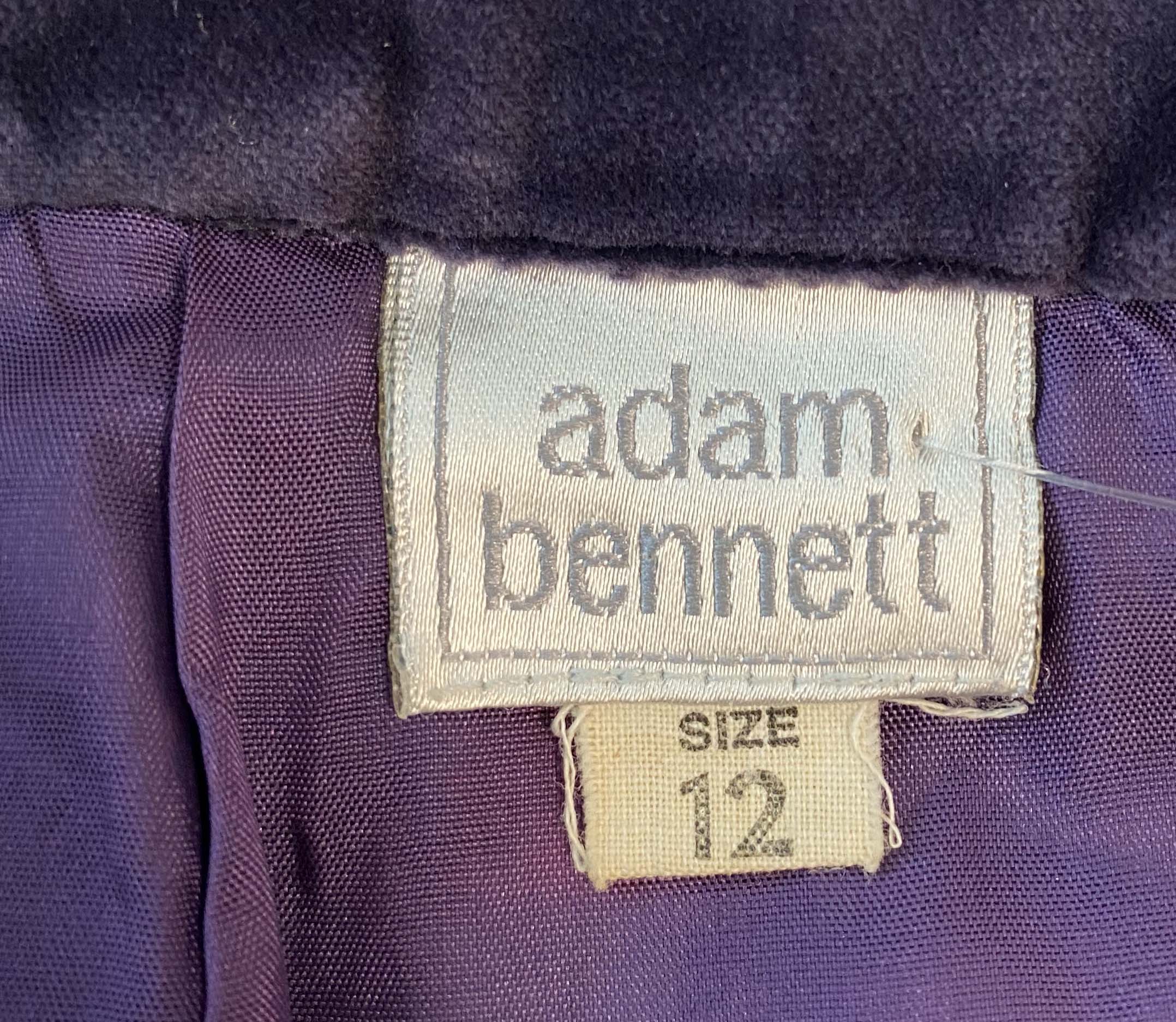 ADAM BENNETT velvet skirt suit