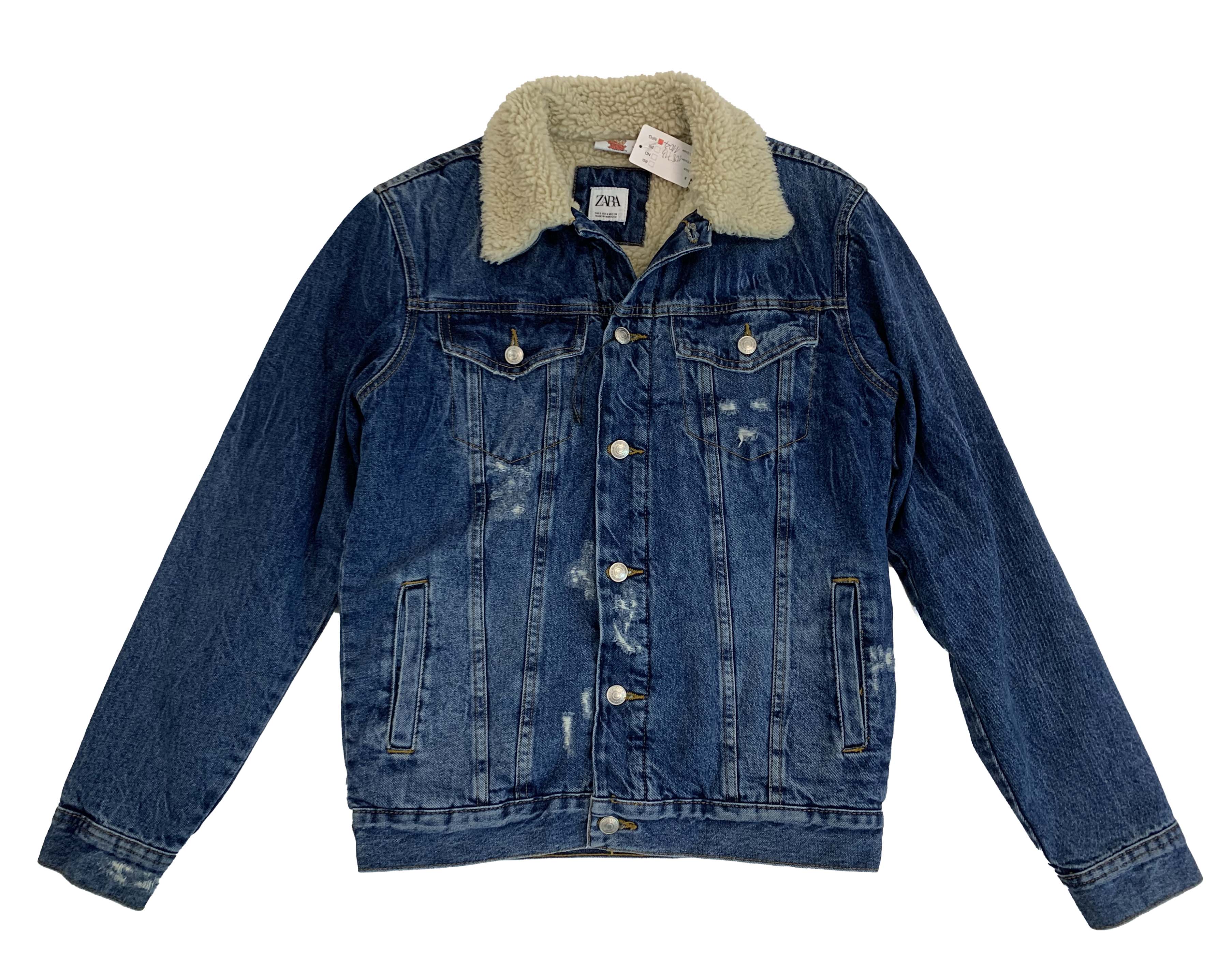 ZARA Sherpa Denim Jacket 