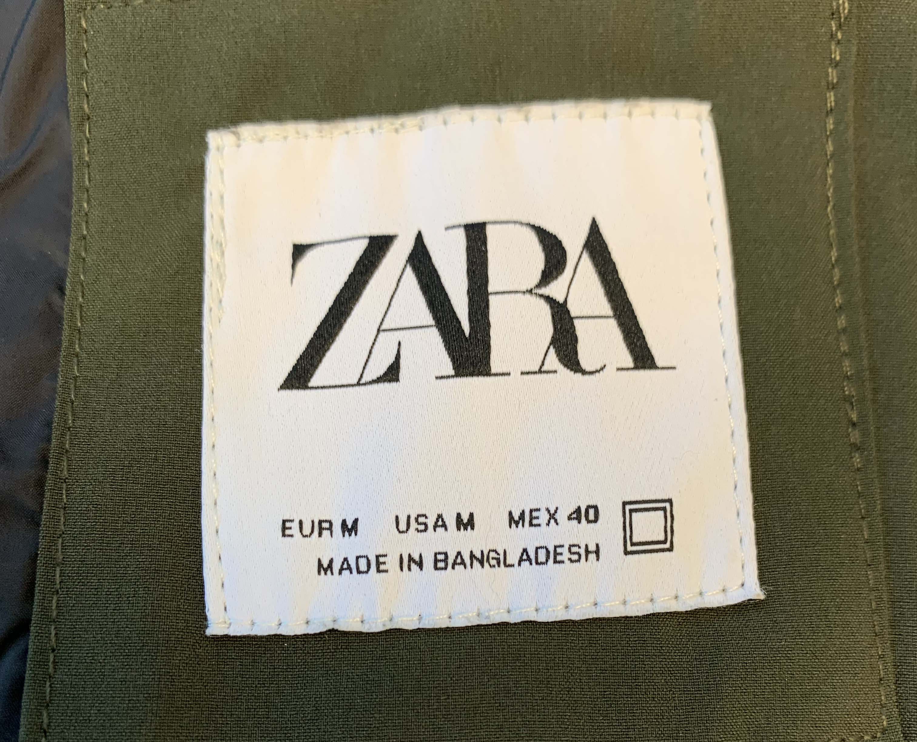 ZARA green puffer jacket 
