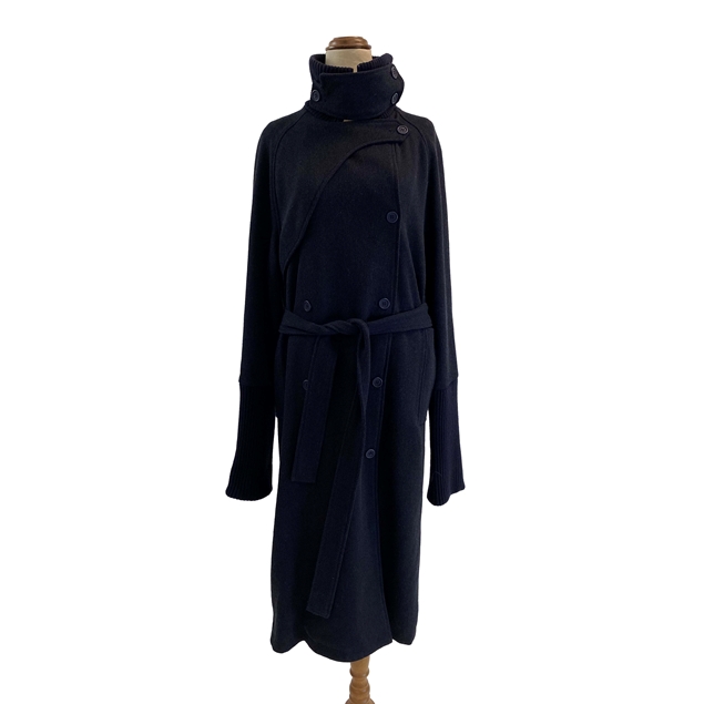 Long black overcoat 