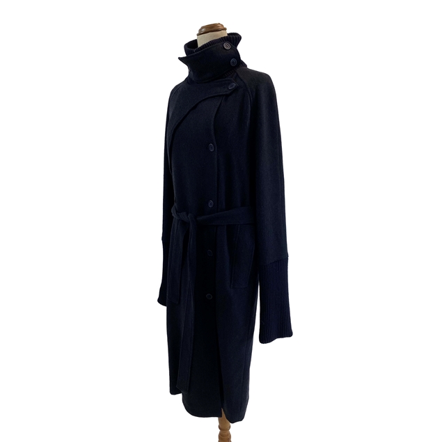 Long black overcoat 