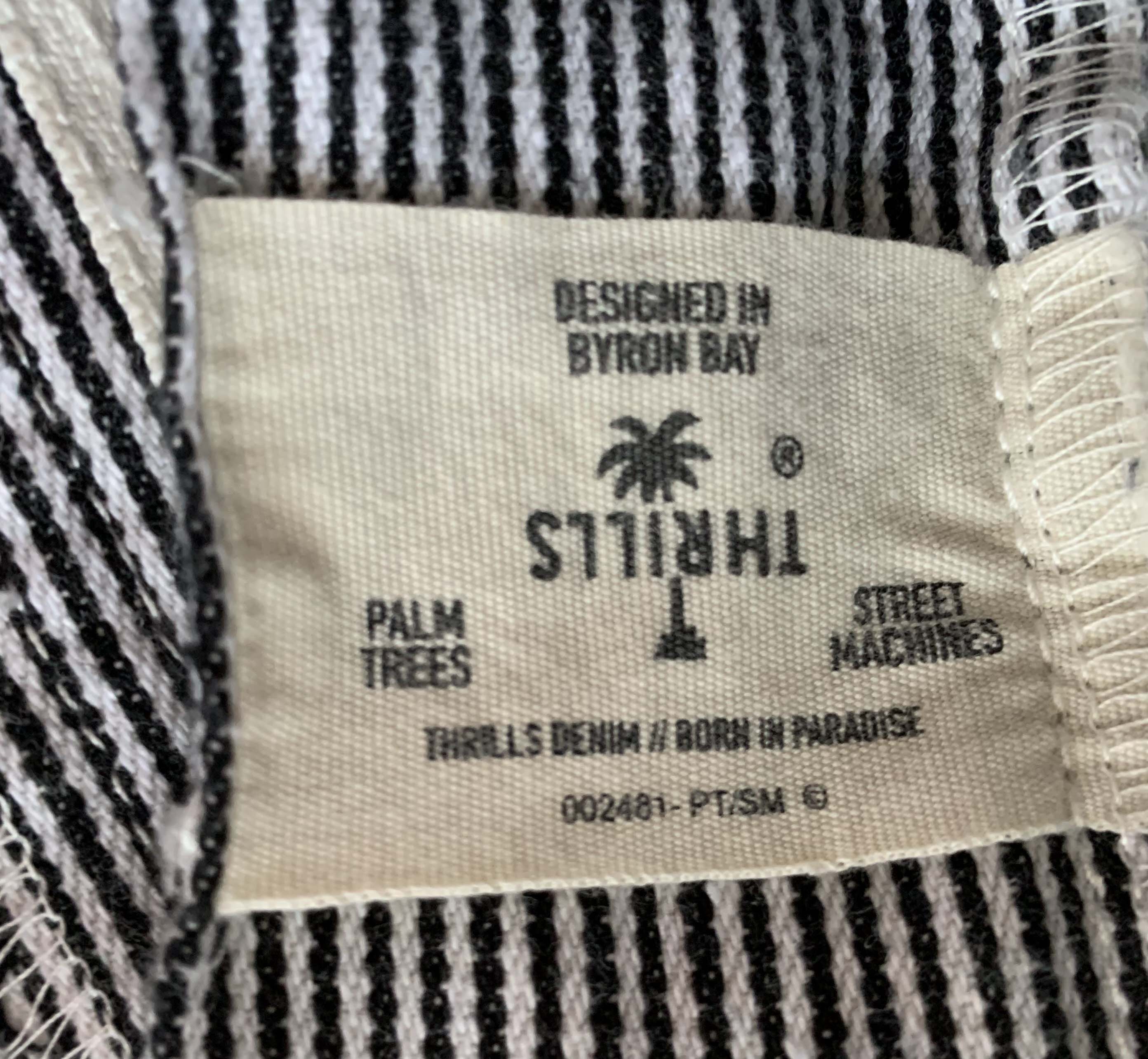 THRILLS black and white stripe jeans