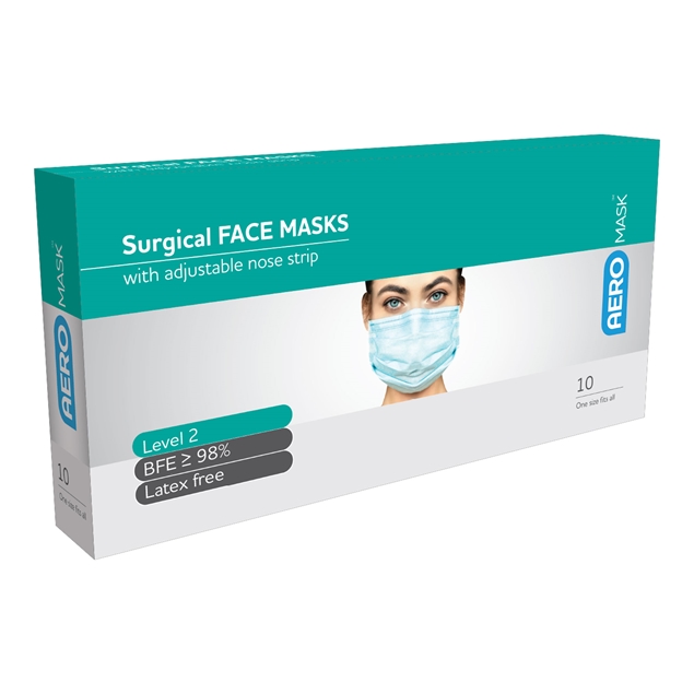Level 2 Surgical Masks (Box of 10)